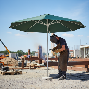 Parasol de soudure large vert 300cm