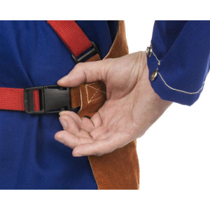 Tablier en cuir croute bovin Lava Brown