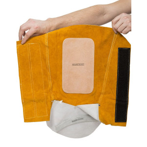 Guêtres longue cuir croute bovin Golden Brown