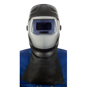 Image Protection de soudure de cou cuir noir fleur bovin