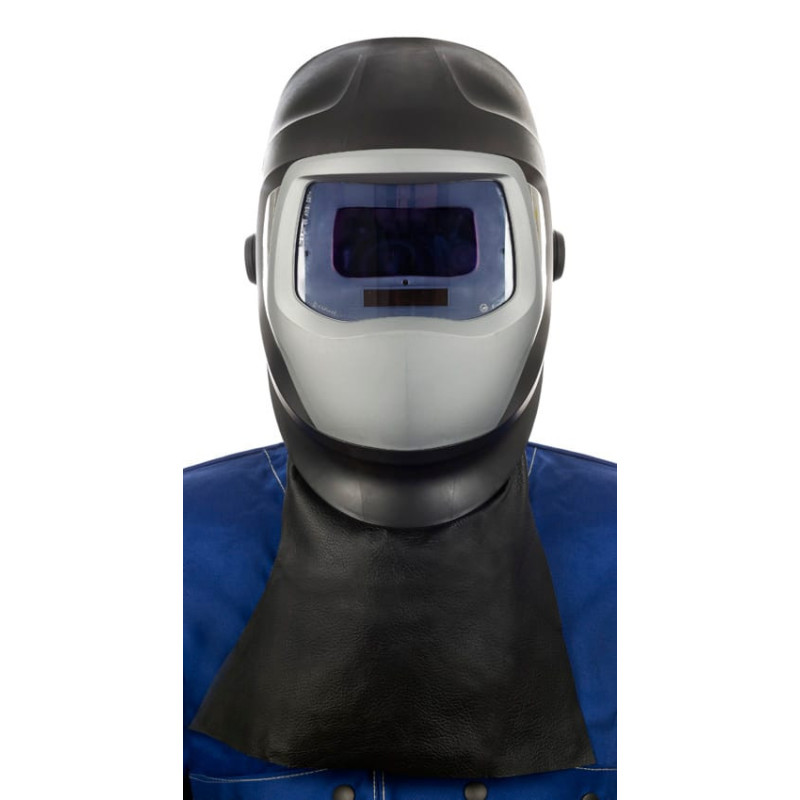 Image Protection de soudure de cou cuir noir fleur bovin