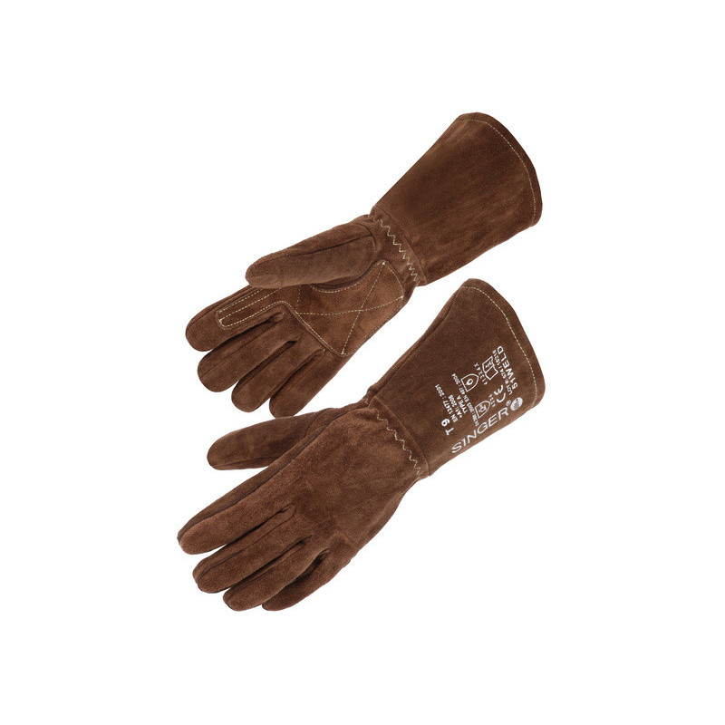Gants soudeur MIG tout croute de bovin renforcé cousu fil