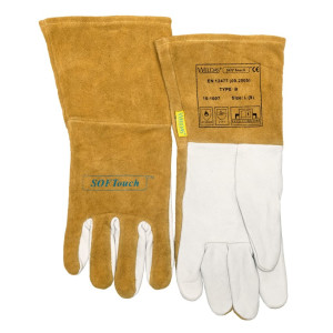 Image Gants TIG SOFTouch cuir de chèvre et cuir bovin croute