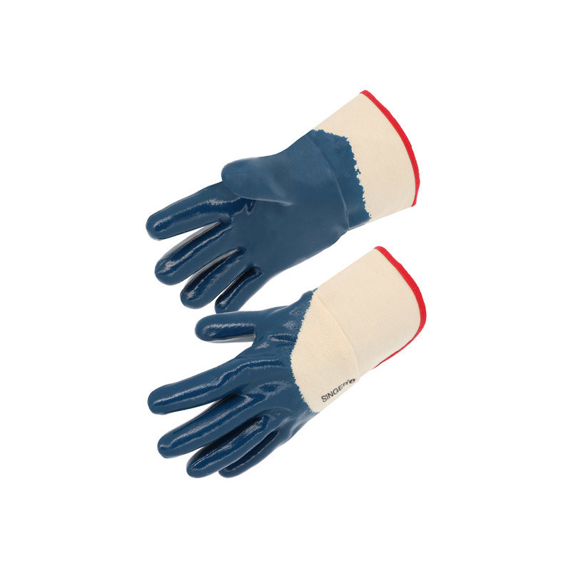 Gant nitrile enduction lourde manchette toile