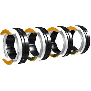 Jeu de galets moteur, 37 mm, 4 galets, rainure en V/moletage pour fil fourré