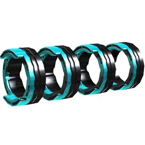 Jeu de galets moteur, 37 mm, 4 galets, rainure en V pour acier